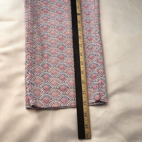 Talbots Chino Pants Womens  10 Navy Pink  Cotton Spandex Cropped - Picture 6 of 12